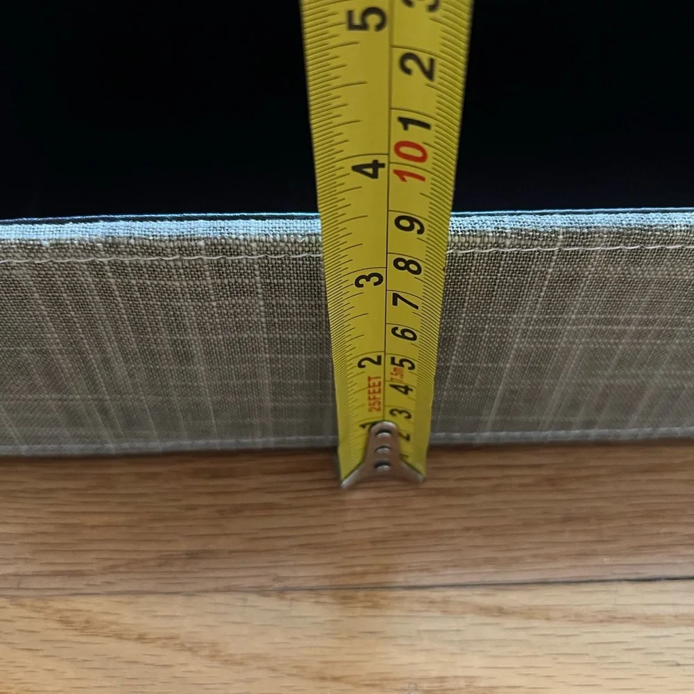 The Container Store Gray Linen Fabric Storage Box Label Holder Organizer